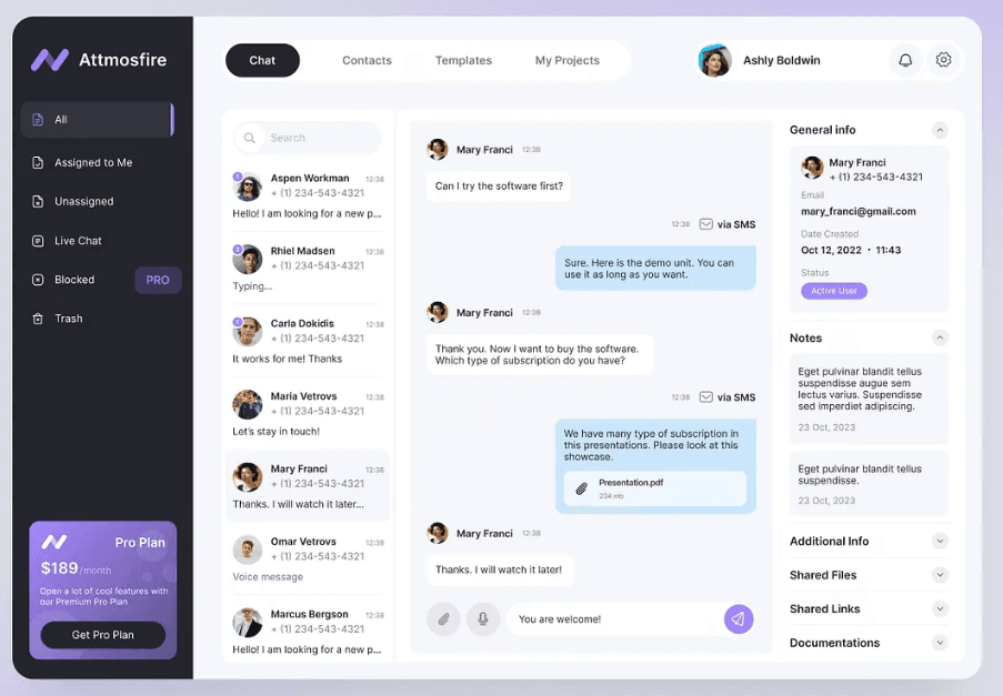 Dashboard preview